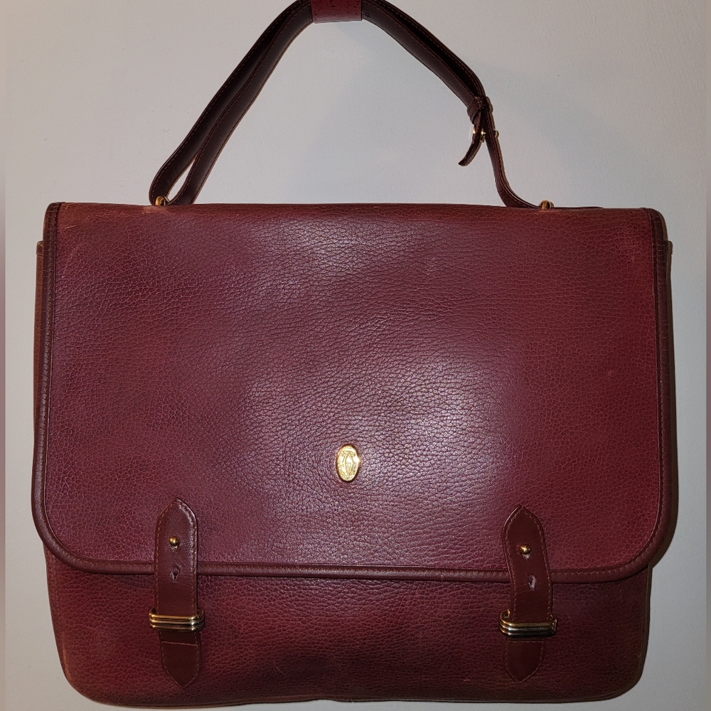 Cartier Red Leather Vintage laptop / document bag / briefcase